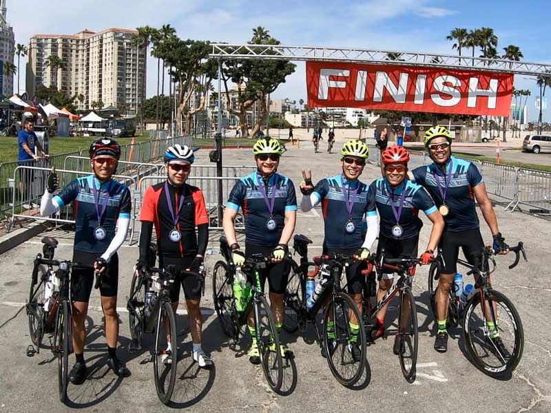 Andy and his biking team